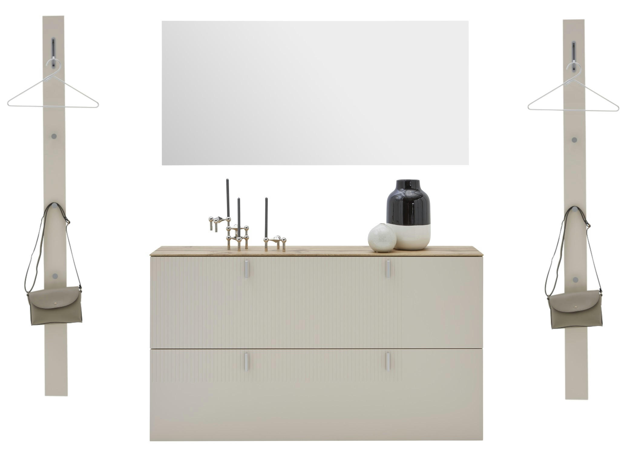 GARDEROBE  in 180/192/28 cm  - Sandfarben/Eichefarben, Design, Holz/Holzwerkstoff (180/192/28cm) - Dieter Knoll