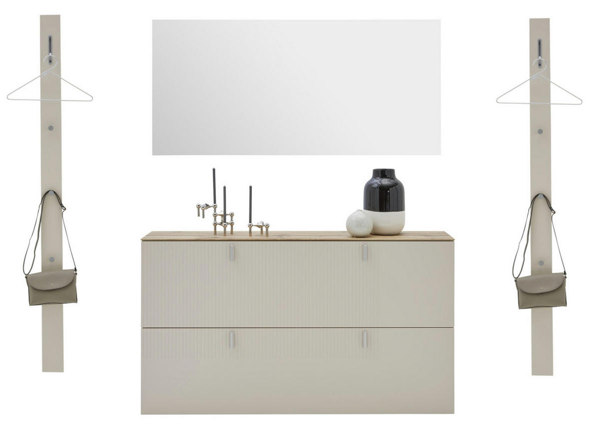 GARDEROBE  in 180/192/28 cm  - Sandfarben/Eichefarben, Design, Holz/Holzwerkstoff (180/192/28cm) - Dieter Knoll
