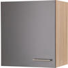 KÜCHENOBERSCHRANK 50/56,1/34,6 cm  in Grau, Eichefarben  - Eichefarben/Silberfarben, Basics, Holzwerkstoff/Metall (50/56,1/34,6cm) - Respekta