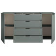 SIDEBOARD  in 180/90/40 cm  - Salbeigrün/Schwarz, Basics, Holzwerkstoff/Kunststoff (180/90/40cm) - Carryhome