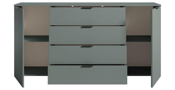 SIDEBOARD in 180/90/40 cm - Salbeigrün/Schwarz, Basics, Holzwerkstoff/Kunststoff (180/90/40cm) - Carryhome