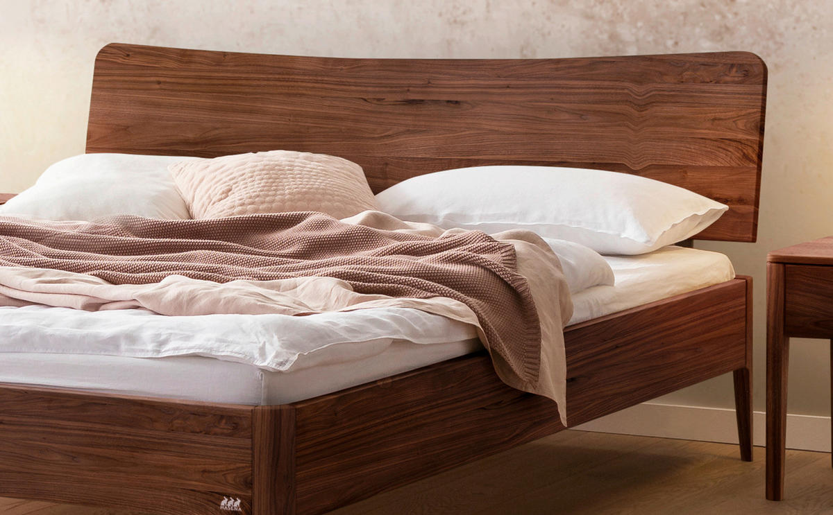 BETT 160/200 cm  in Nussbaumfarben  - Nussbaumfarben, KONVENTIONELL, Holz (160/200cm) - Hasena