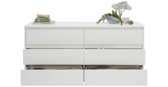 SIDEBOARD Weiß  - Alufarben/Weiß, Design, Holzwerkstoff/Kunststoff (160/79/48cm) - Carryhome