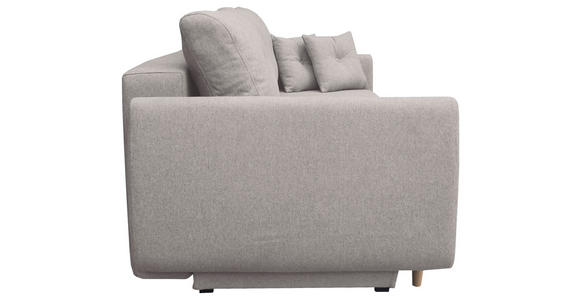 SCHLAFSOFA Webstoff Grau  - Buchefarben/Grau, KONVENTIONELL, Holz/Textil (220/90/95cm) - Carryhome
