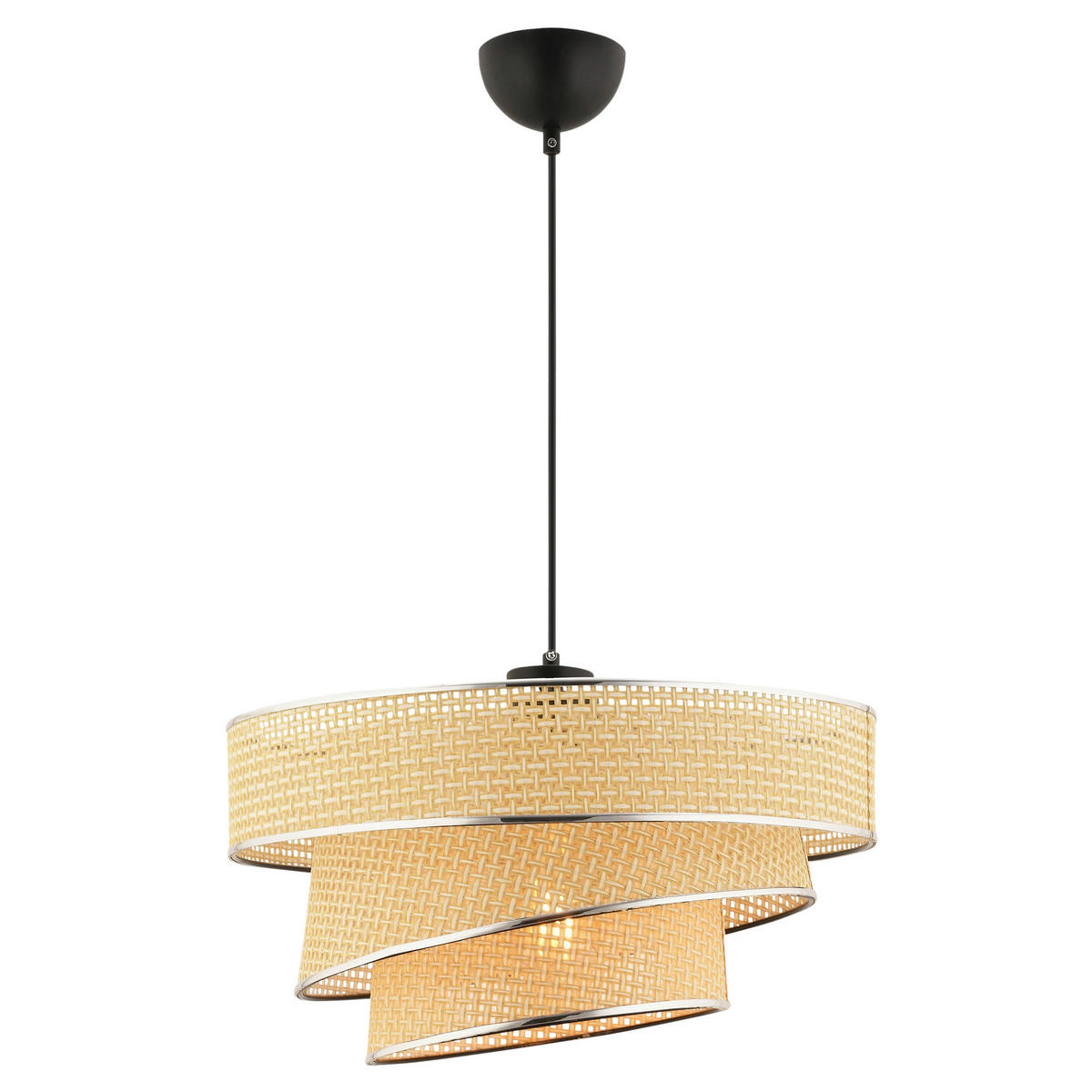 HÄNGELEUCHTE 40/72 cm   - Beige, Design, Textil/Metall (40/72cm) - P & B