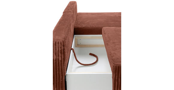 ECKSOFA Bronzefarben Cord - Schwarz/Bronzefarben, MODERN, Holz/Textil (210/145cm) - Carryhome