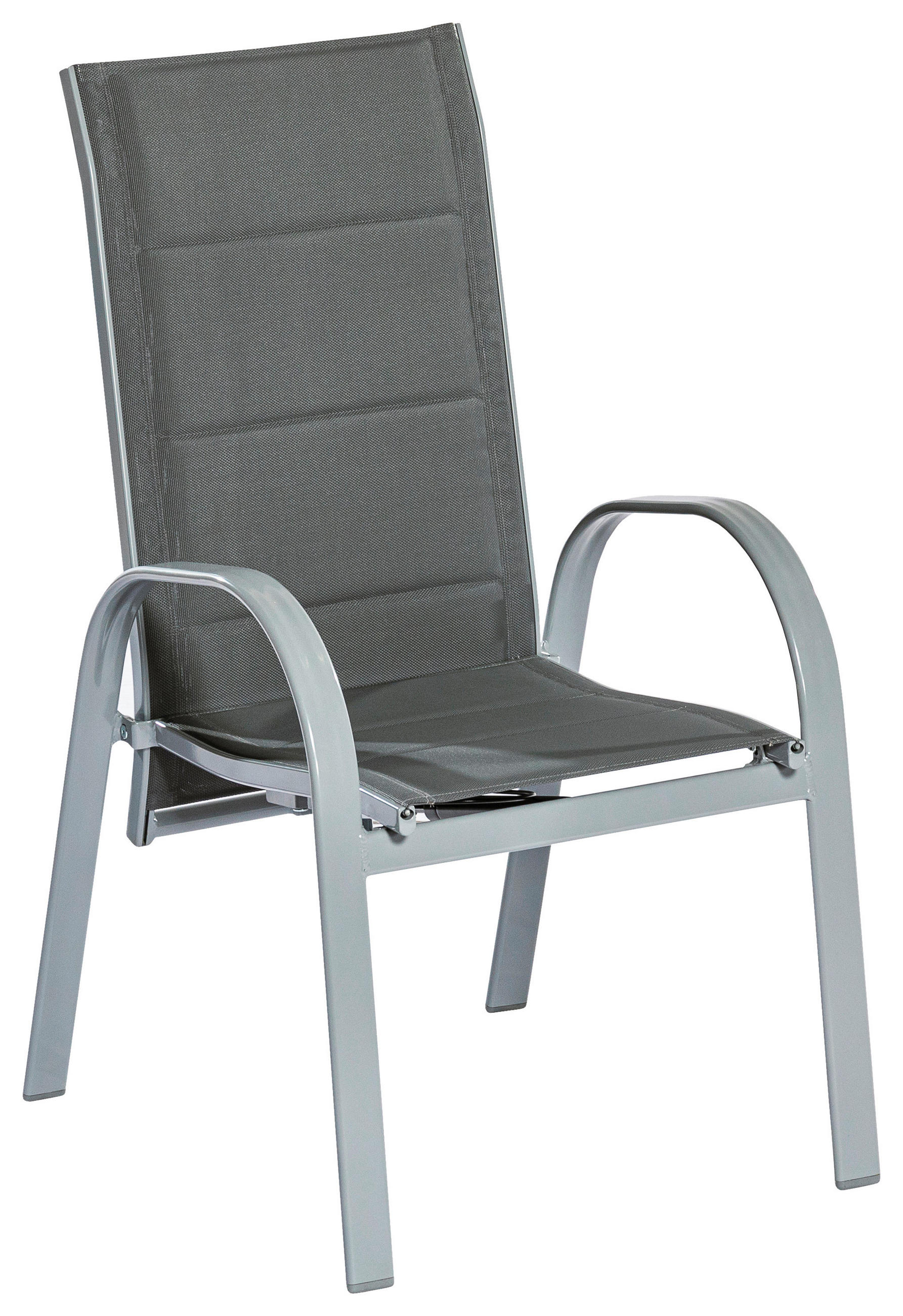 STAPELSESSEL Aluminium Grau  - Grau, MODERN, Kunststoff/Metall (59/107/71cm) - Gardenson