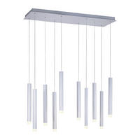 LED-HÄNGELEUCHTE Bruno 89/30/120 cm   - Alufarben, Design, Kunststoff/Metall (89/30/120cm)