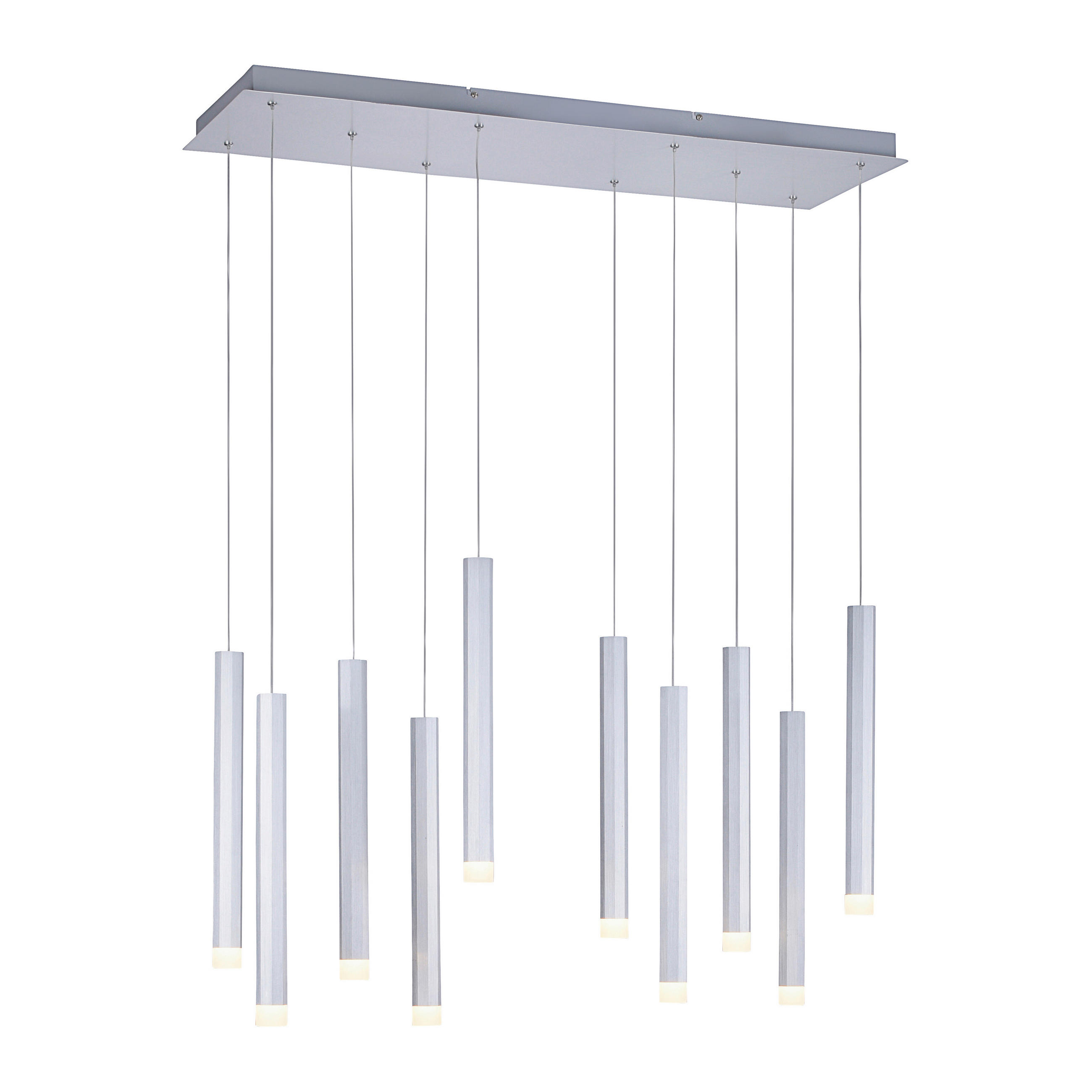 Just Light Led-Hängeleuchte Bruno Alu 30x120x89 cm