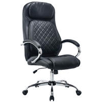 DIREKTORSKA STOLICA  crna   - boja hroma/crna, Konvencionalno, metal/tekstil (66/119-128/70cm) - Cantus