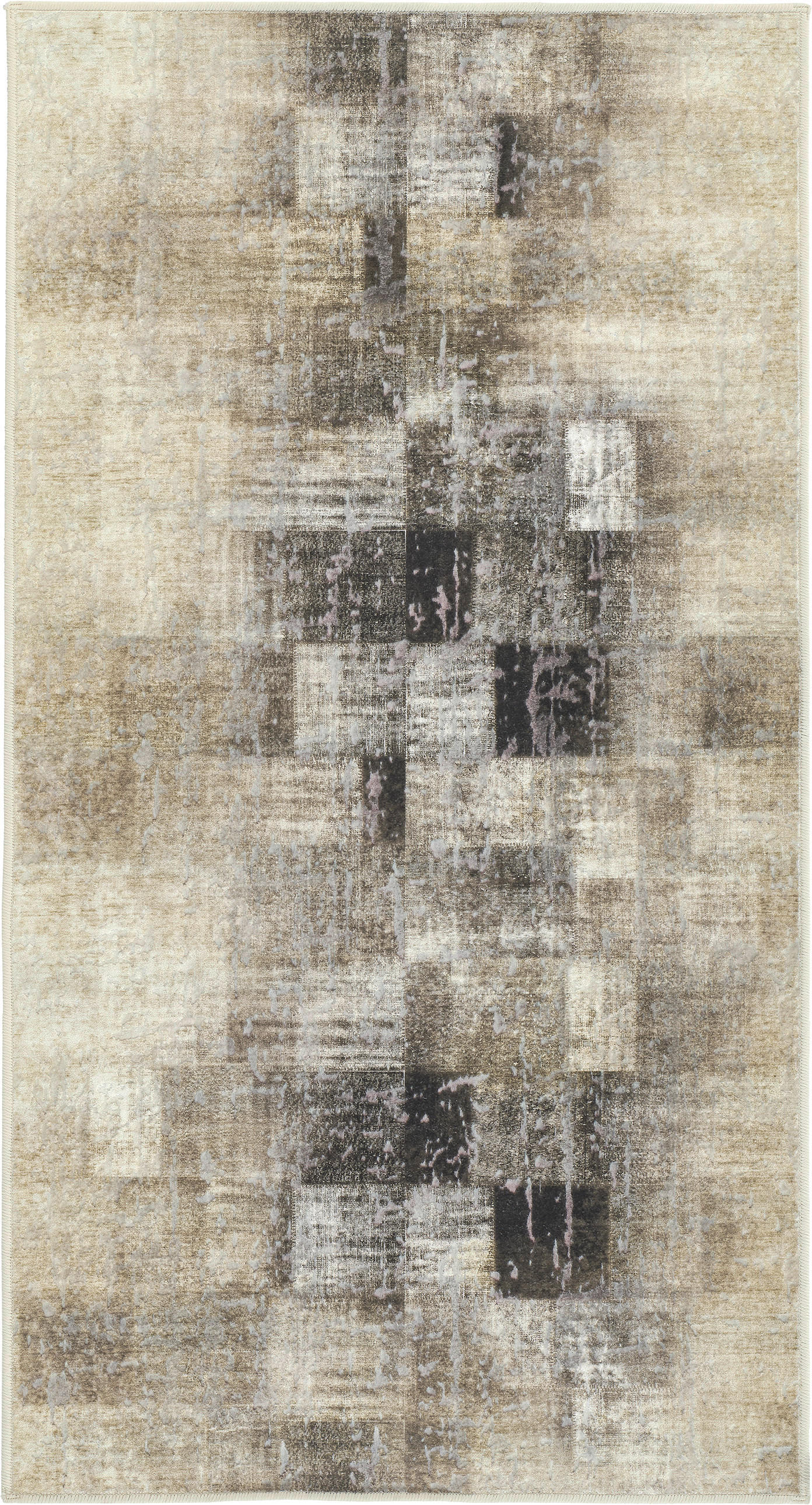 VINTAGE-TEPPICH 80/150 cm ONDEA MARTIN, waschbar Anthrazit, Creme, Taupe rechteckig  - Taupe/Anthrazit, Design, Kunststoff/Textil (80/150cm) - Lindorug
