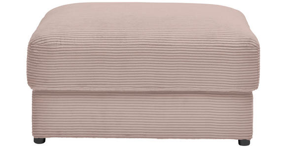 HOCKER in Textil Rosa  - Schwarz/Rosa, MODERN, Kunststoff/Textil (100/47/80cm) - Carryhome