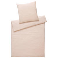 BETTWÄSCHESET Musselin 160/210 cm  100 cm/65 cm  - Aprikose, Basics, Textil (160/210cm) - Elegante