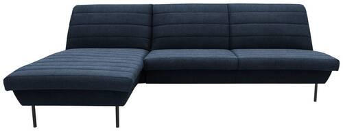 ECKSOFA Looks IX Blau Webstoff - Blau/Schwarz, Design, Textil/Metall (274/92/168cm) - LOOKS by W.Joop