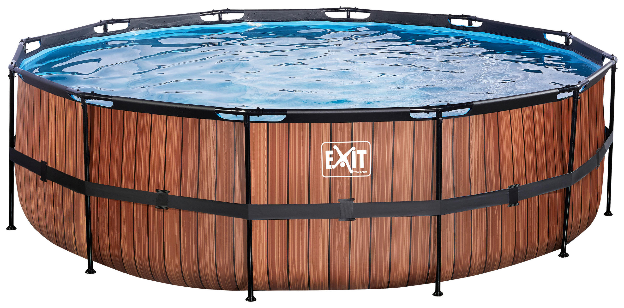 EXIT POOL WOOD 488X122 Wood 488/122 cm  - Braun, KONVENTIONELL, Metall (488/122cm) - EXIT Toys