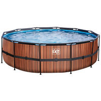 POOL Wood 488/122 cm  - Braun, KONVENTIONELL, Metall (488/122cm) - EXIT Toys