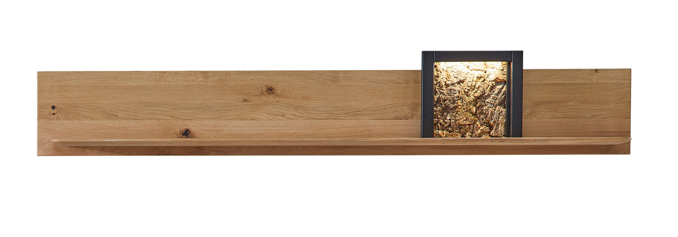 WANDBOARD Wildeiche, Kork massiv, Sperrholz Schwarz, Wildeiche  - Wildeiche/Schwarz, Basics, Holz/Holzwerkstoff (180/31/22cm) - Livetastic