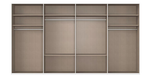 DREHTÜRENSCHRANK 400/235/61 cm,  in Graphitfarben, 8-türig  - Chromfarben/Edelstahlfarben, Basics, Glas/Holzwerkstoff (400/235/61cm) - Novel