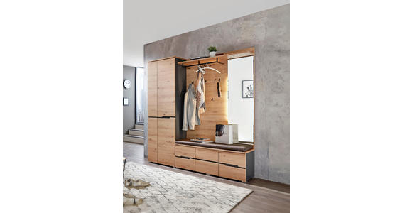 GARDEROBENSCHRANK 65/192/38 cm  - Graphitfarben/Eiche Artisan, Design, Holzwerkstoff (65/192/38cm) - Voleo