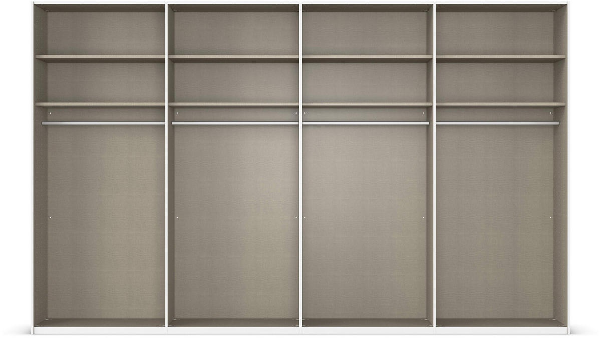 SCHWEBETÜRENSCHRANK 360/223/68 cm 4-türig Eichefarben  - Chromfarben/Eichefarben, Design, Holz/Holzwerkstoff (360/223/68cm) - Novel