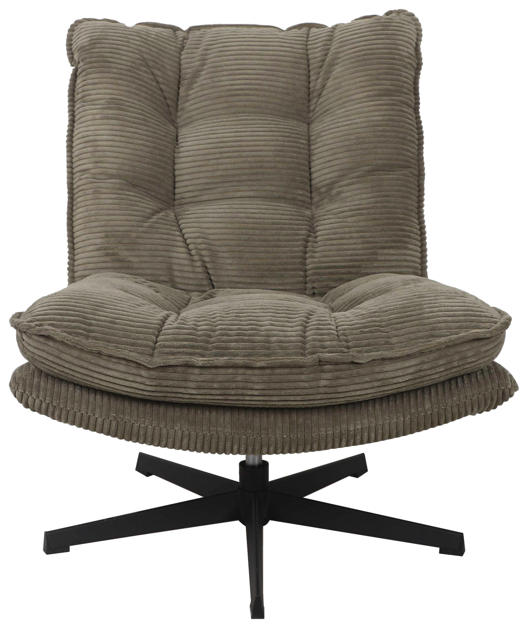RELAXSESSEL Cord    - Schwarz/Grün, Design, Textil/Metall (75/88/90cm) - Carryhome