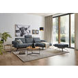 ECKSOFA  in Struktur Dunkelgrau  262/157 cm  - Dunkelgrau/Schwarz, Design, Textil/Metall (262/157cm) - Novel