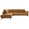 ECKSOFA in beflockt Orange  - Schwarz/Orange, Design, Holz/Textil (200/293cm) - MID.YOU