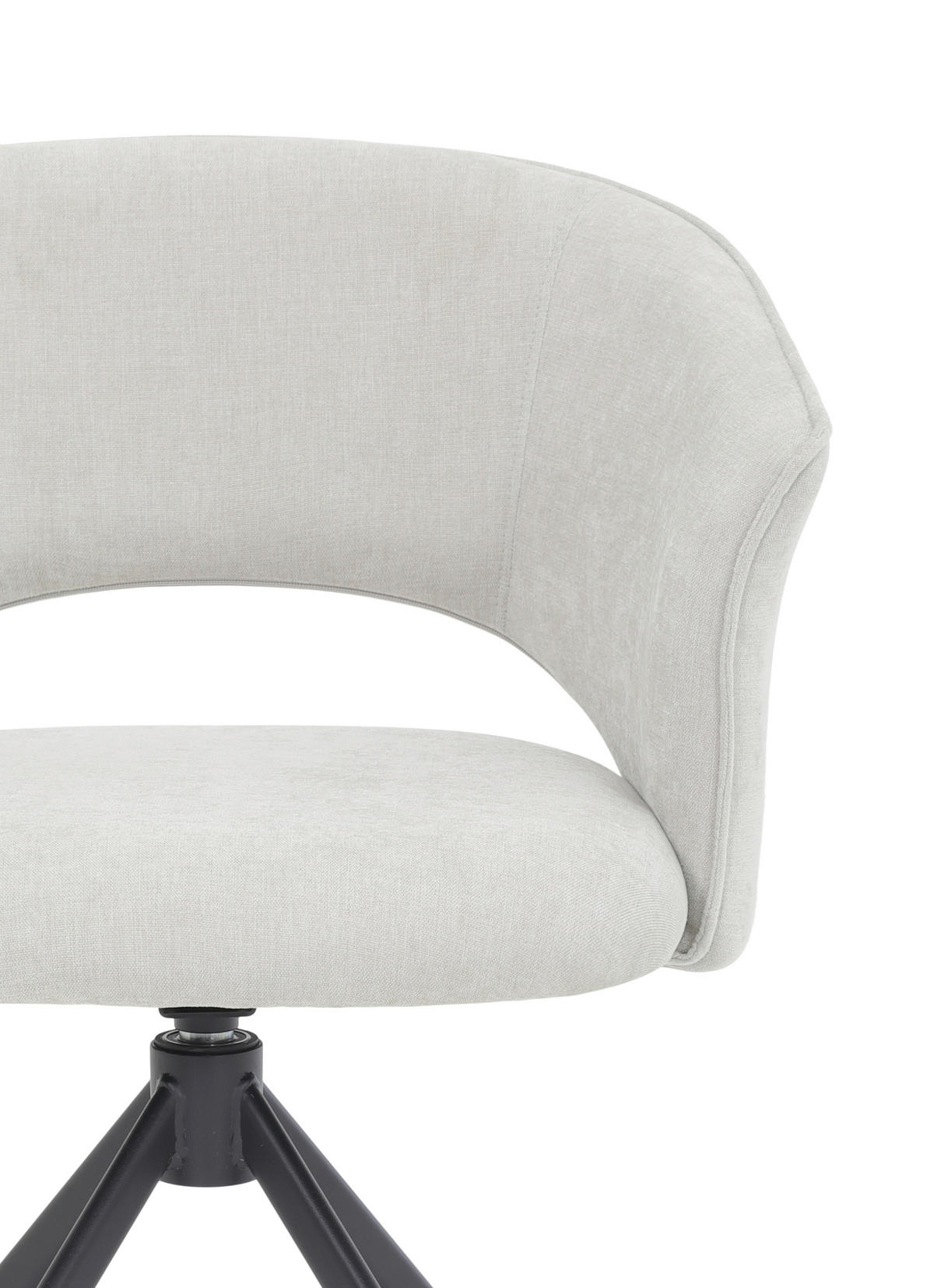 ARMLEHNSTUHL  in Stahl Chenille  - Beige/Schwarz, Basics, Textil/Metall (61,5/78,5/59cm) - Tom Tailor