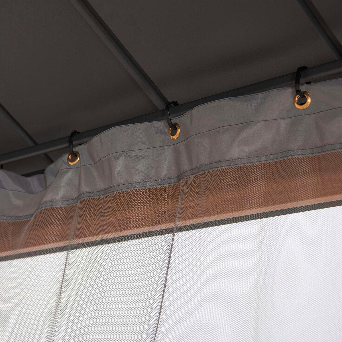 PAVILLON-SEITENTEIL   - Grau, Basics, Textil (265/221cm) - Modante