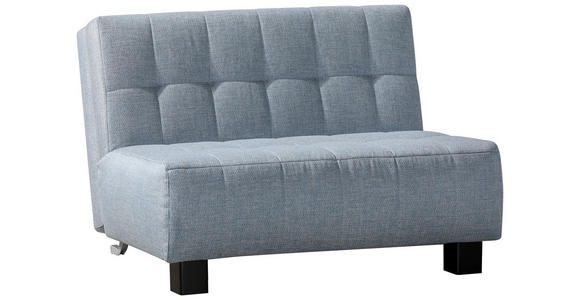 SCHLAFSOFA Hellblau  - Schwarz/Hellblau, Design, Textil/Metall (125/92/102cm) - Novel