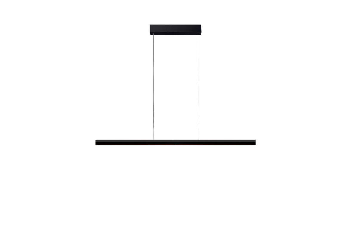 LED-HÄNGELEUCHTE Smart 120/3,5/150 cm   - Schwarz, Design, Metall (120/3,5/150cm) - BOPP