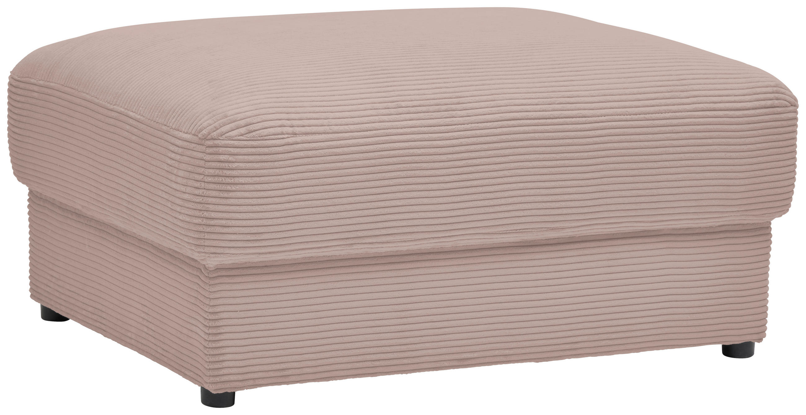 HOCKER Cord Rosa - Schwarz/Rosa, MODERN, Kunststoff/Textil (100/47/80cm) - Carryhome