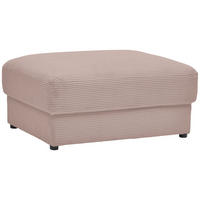 HOCKER in Textil Rosa  - Schwarz/Rosa, Modern, Kunststoff/Textil (100/47/80cm) - Carryhome