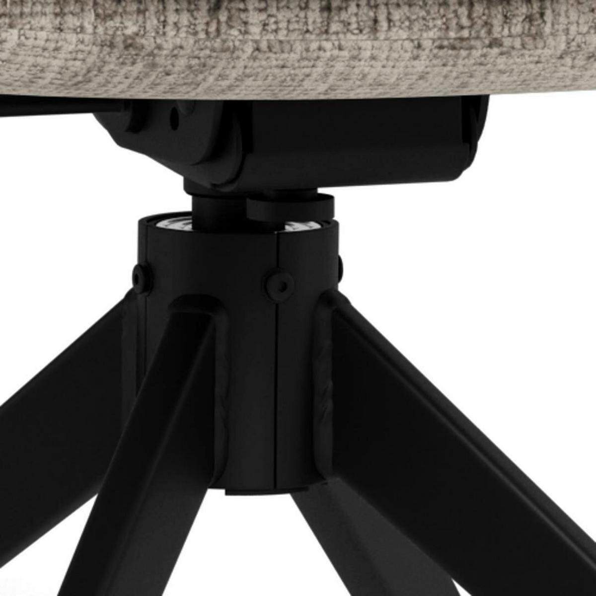 ARMLEHNSTUHL 2 Stück Sitzfläche 360° drehbar Chenille  Grau, Schwarz  - Schwarz/Grau, Trend, Textil/Metall (62/90/67cm) - MID.YOU