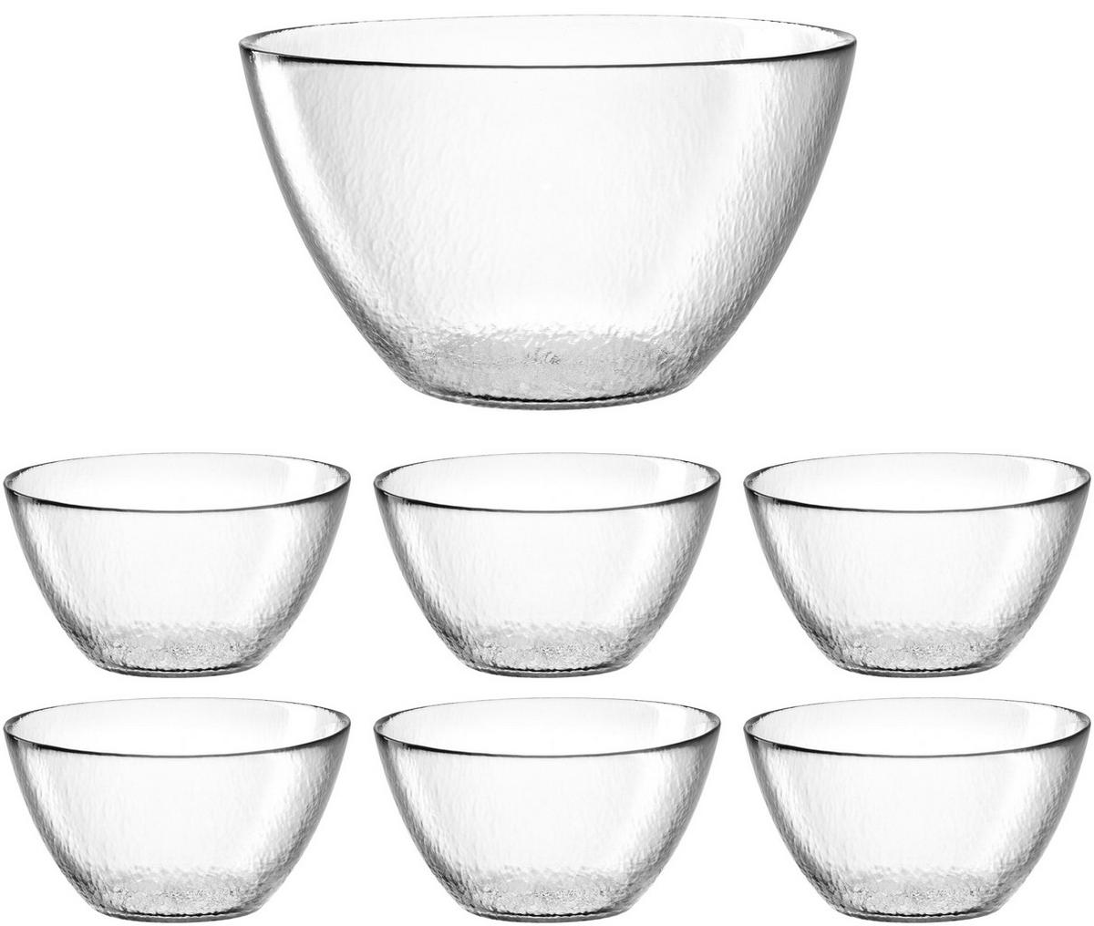 SET ZDJELA ZA SERVIRANJE      25/22/25 cm     Attivo  - prozirno, Konvencionalno, staklo (25/22/25cm) - Leonardo