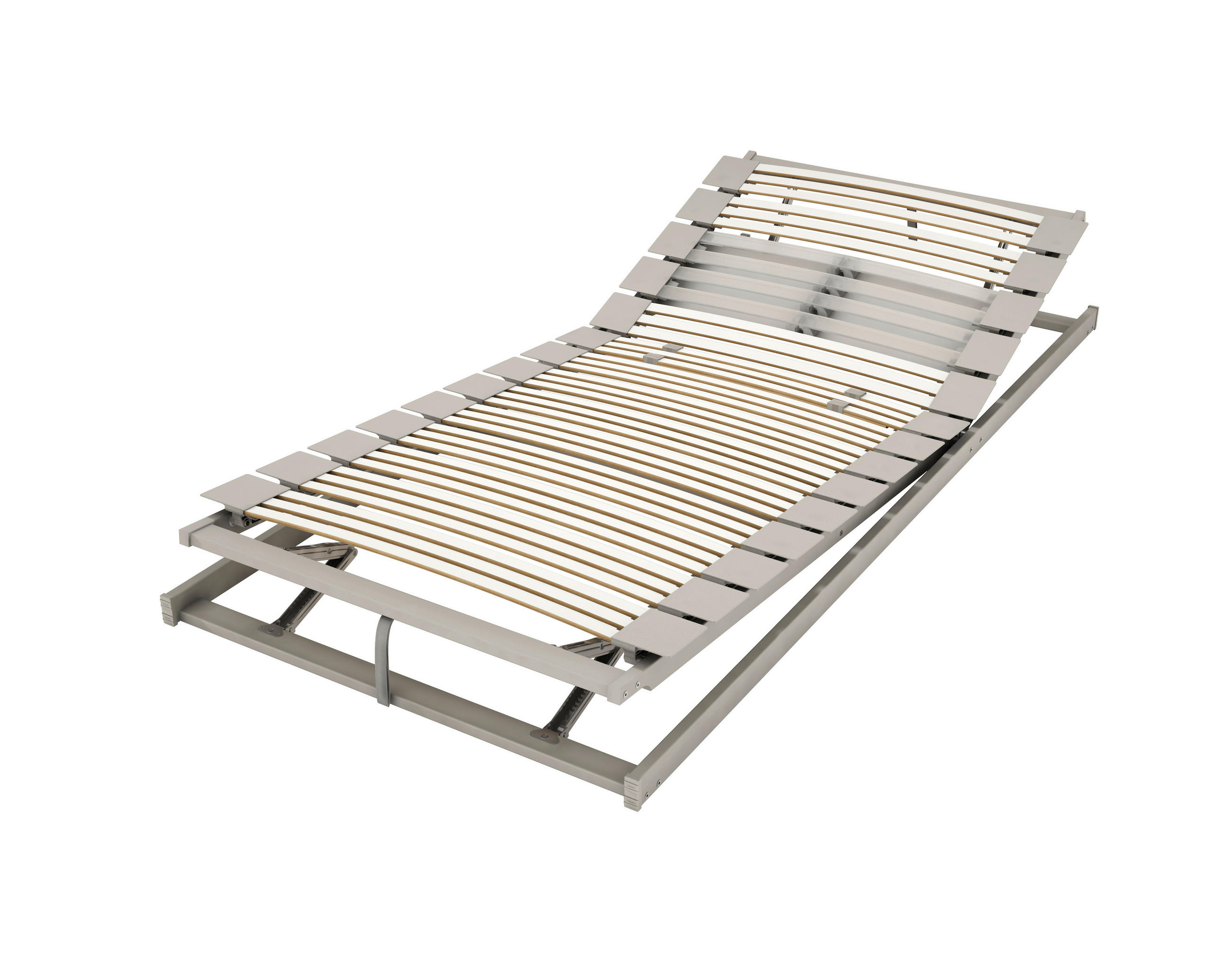 LATTENROST 90/200 cm Kopfteil, Fußteil verstellbar, Buche  - Birkefarben/Grauweiß, Basics, Holz (90/200cm) - Schlaraffia