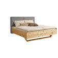 BETT 180/200 cm  in Zirbelkieferfarben, Greige  - Greige/Zirbelkieferfarben, Natur, Holz/Textil (180/200cm) - Valnatura