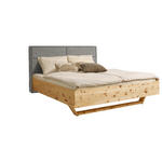 BETT 160/200 cm  in Zirbelkieferfarben, Beige  - Zirbelkieferfarben/Beige, Natur, Holz/Textil (160/200cm) - Valnatura