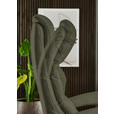 RELAXSESSEL in Leder Graugrün  - Edelstahlfarben/Graugrün, Design, Leder/Metall (76/119/86cm) - Dieter Knoll