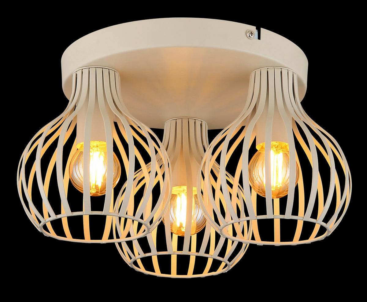 DECKENLEUCHTE Mateo 31/16,5 cm  - Creme, Design, Metall (31/16,5cm) - Globo
