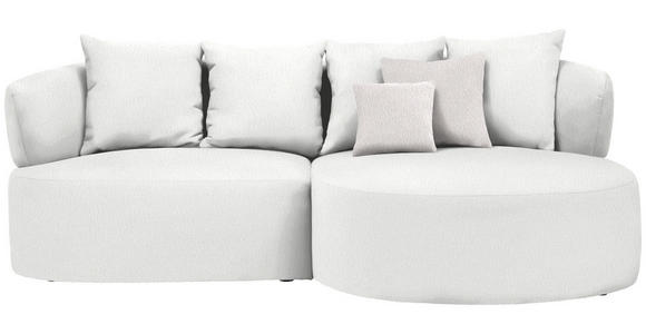 ECKSOFA in Bouclé Creme  - Hellrosa/Creme, MODERN, Kunststoff/Textil (235/166cm) - Hom`in