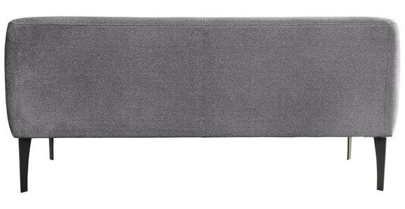 SITZBANK in Textil Dunkelgrau - Dunkelgrau/Schwarz, KONVENTIONELL, Textil/Metall (197/85/72cm) - Moderano