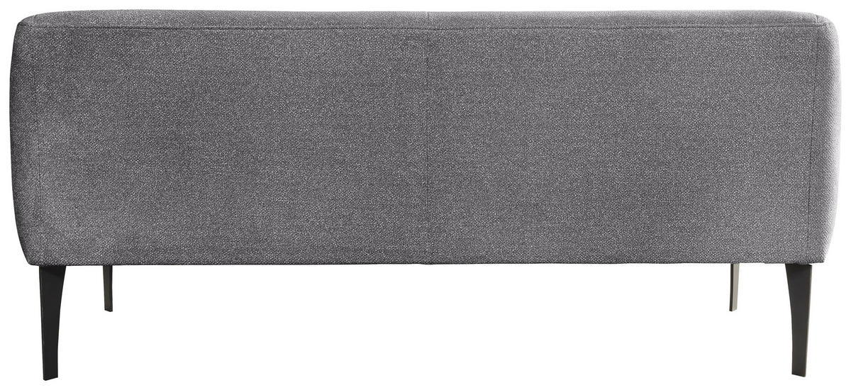 SITZBANK in Textil Dunkelgrau  - Dunkelgrau/Schwarz, Konventionell, Textil/Metall (197/85/72cm) - Moderano