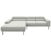 ECKSOFA Cord Weiss  - Weiss/Schwarz, Design, Textil/Metall (215-217/293cm) - Schöner Wohnen