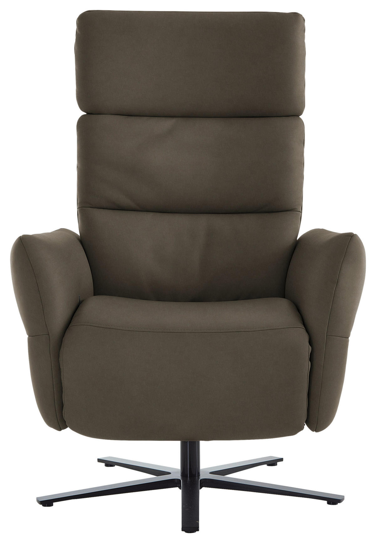 RELAXSESSEL in Leder Graubraun  - Graubraun/Schwarz, Design, Leder/Metall (82/119/85cm) - Dieter Knoll