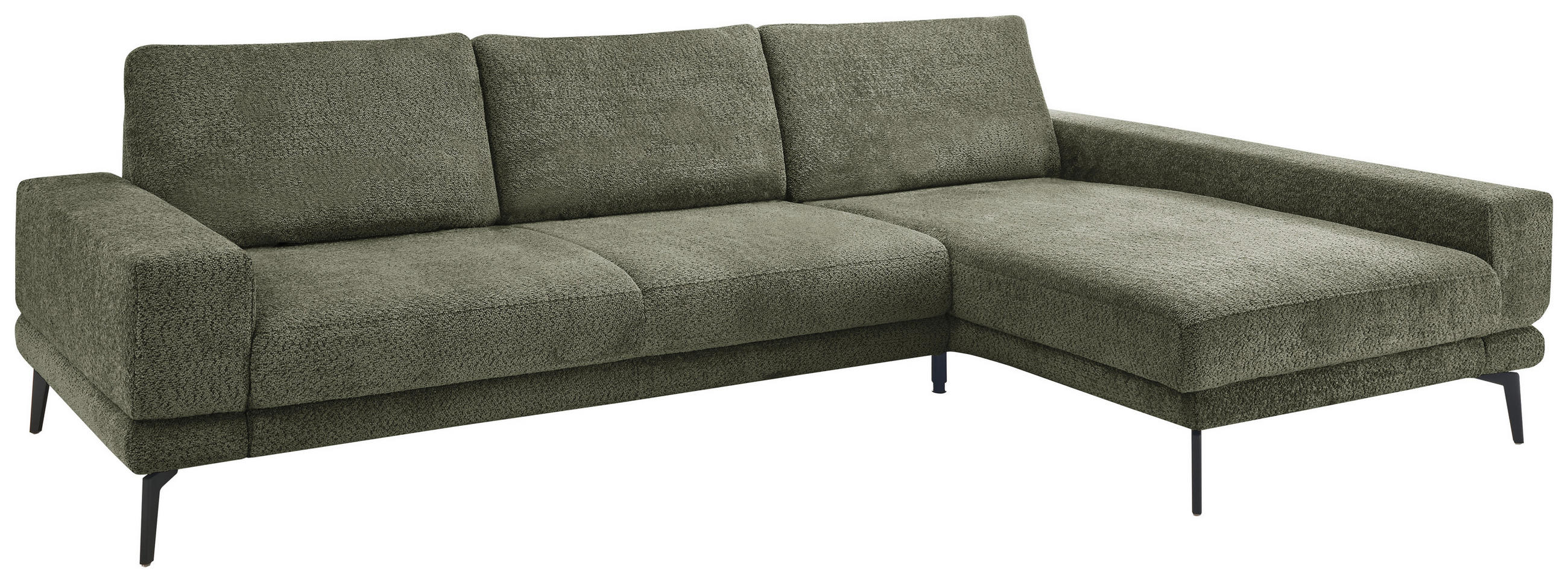 Freisteller von SetOne by Musterring ECKSOFA Olivgrün Chenille.
