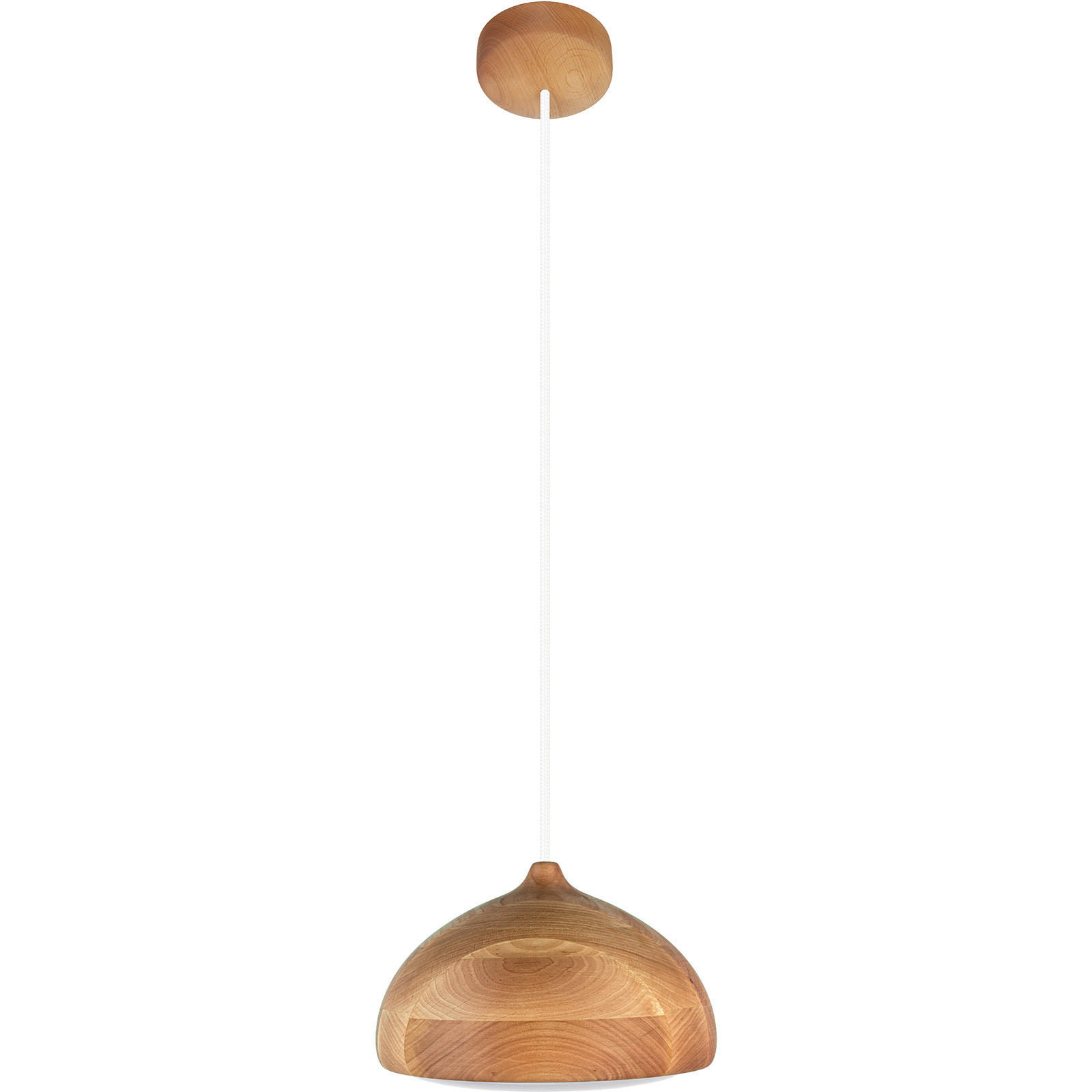 HÄNGELEUCHTE Acorn 22.5/90-140 cm  - Erlefarben/Weiß, Natur, Holz (22.5/90-140cm)