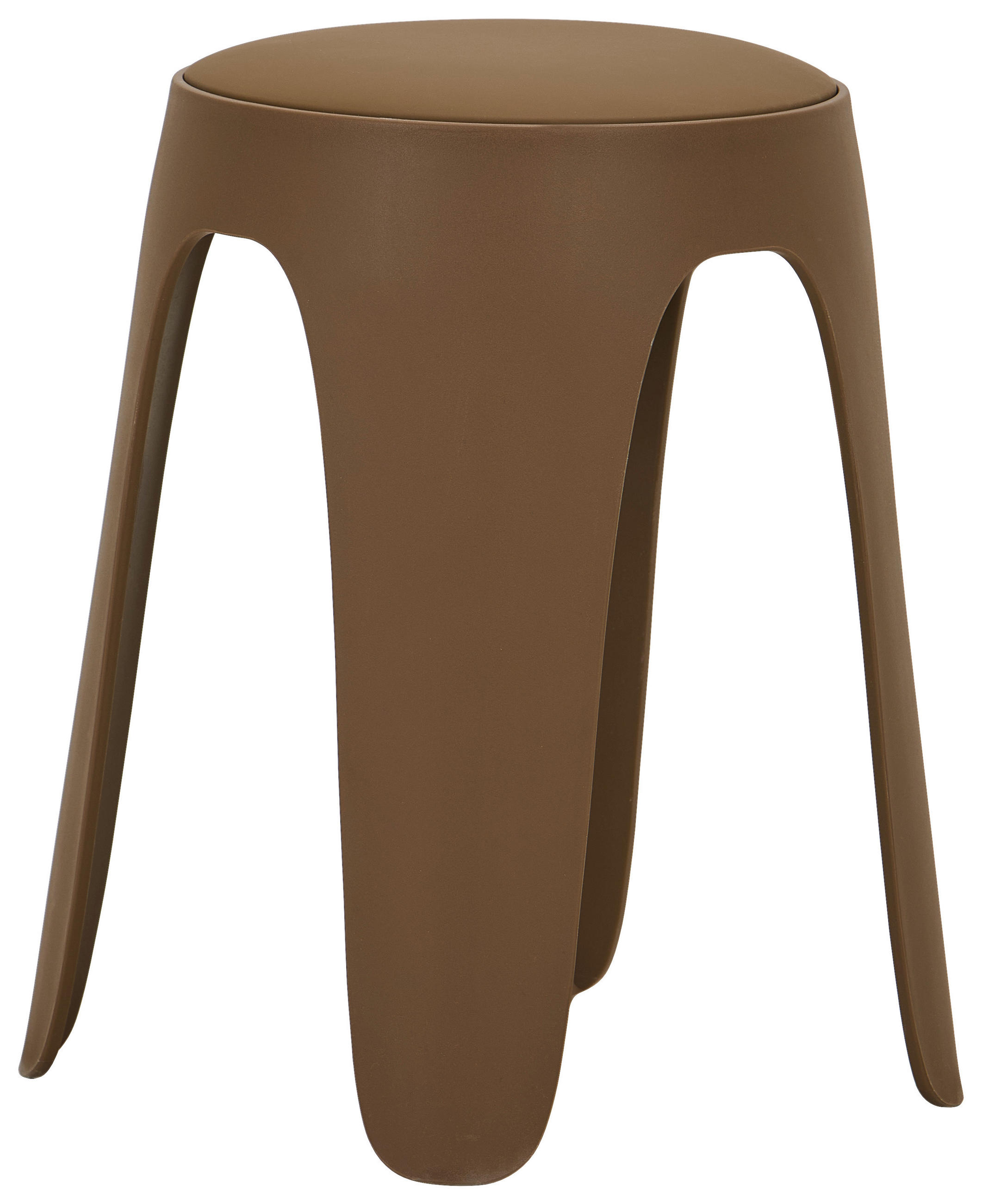 STAPELHOCKER Lederlook Braun  - Braun, Basics, Kunststoff/Textil (30/47/30cm) - Carryhome