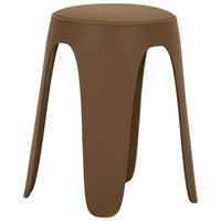 STAPELHOCKER Lederlook Braun  - Braun, Basics, Kunststoff/Textil (30/47/30cm) - Carryhome
