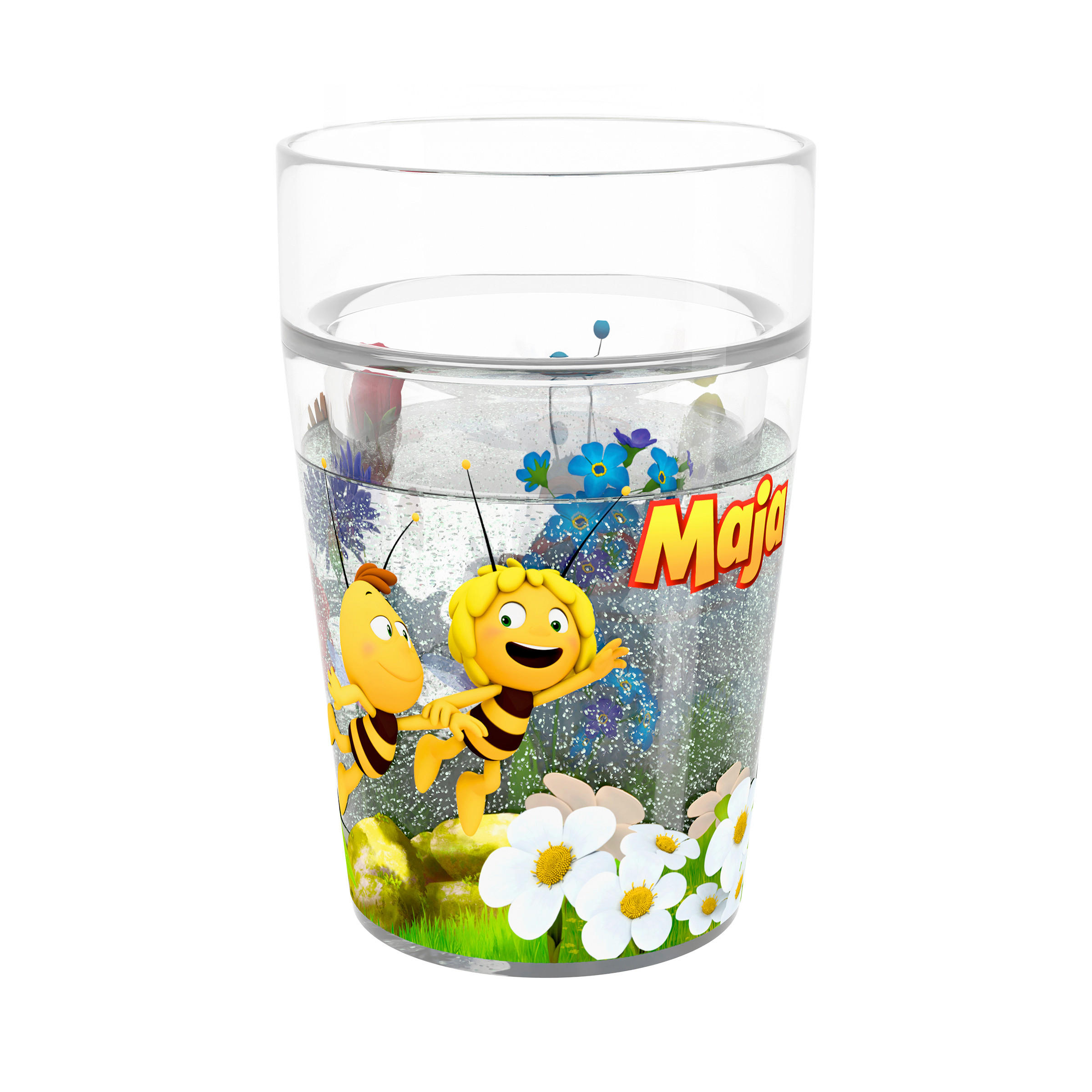 KINDERBECHER Glitzerbecher Die Biene Maja  - Multicolor, Basics, Kunststoff (7,5/11cm) - Haba
